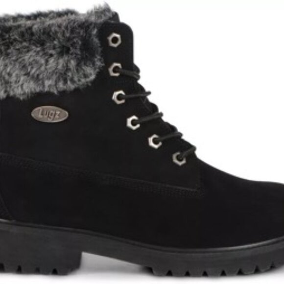 Lugz Convoy Faux Fur 6-inch Chukka Women's Boots Black Size 10 - Picture 1 of 7